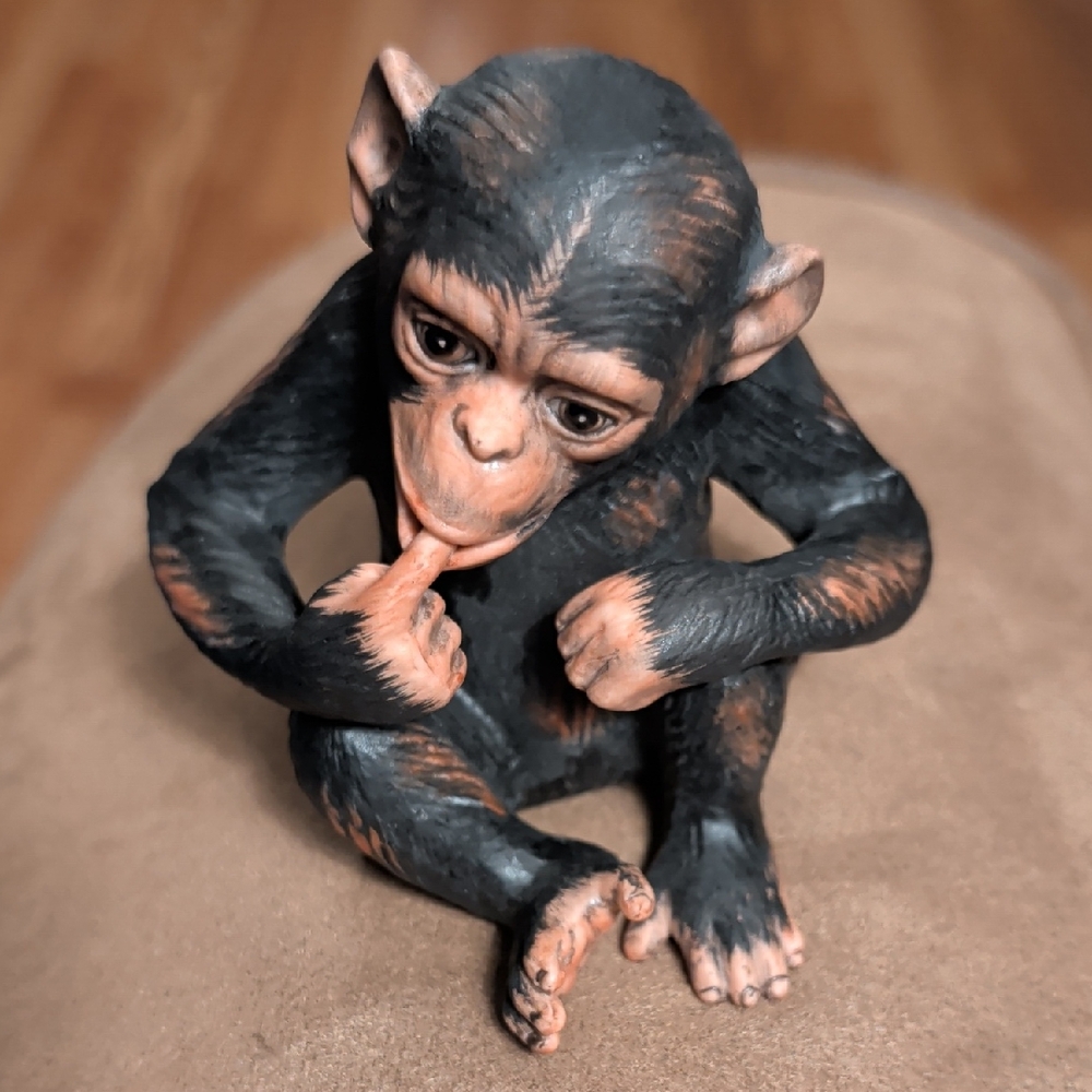 Realistic Chimpanzee Figurine by rJ Brown